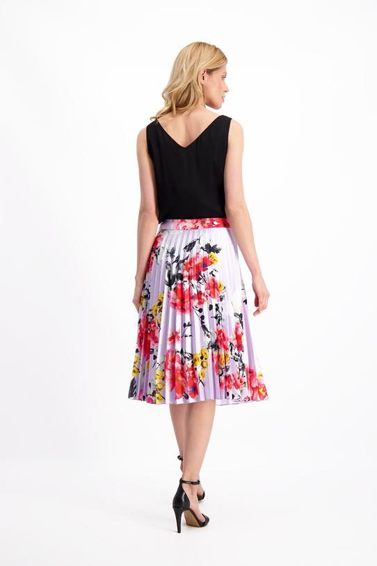 Fioletowa spódnica w kwiaty - 3