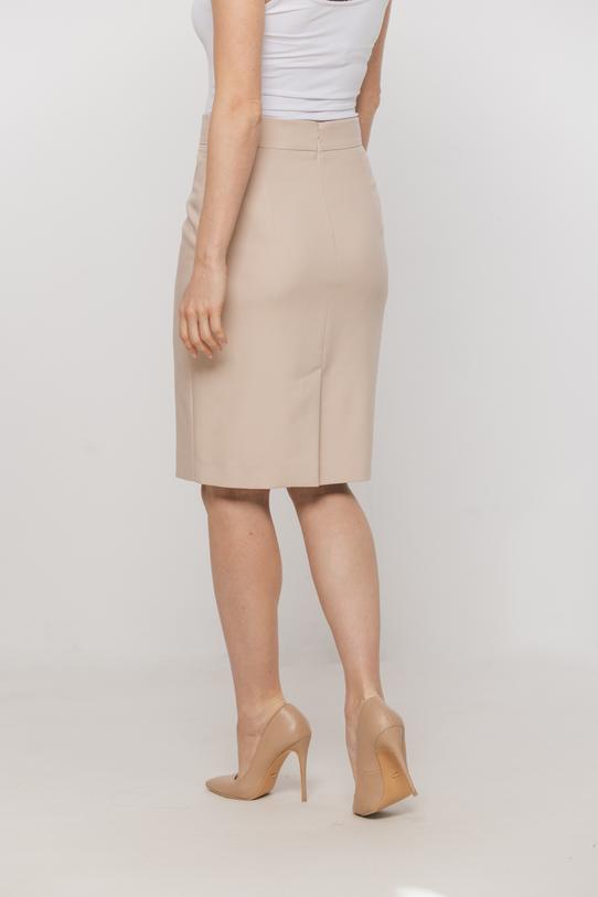 Spódnica ołówkowa w kolorze beżowym - 3