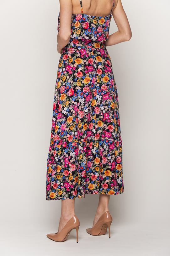 Kolorowa spódnica z falbaną - 3