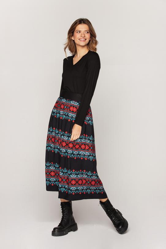 Wizualizacja Czarna wzorzysta spódnica