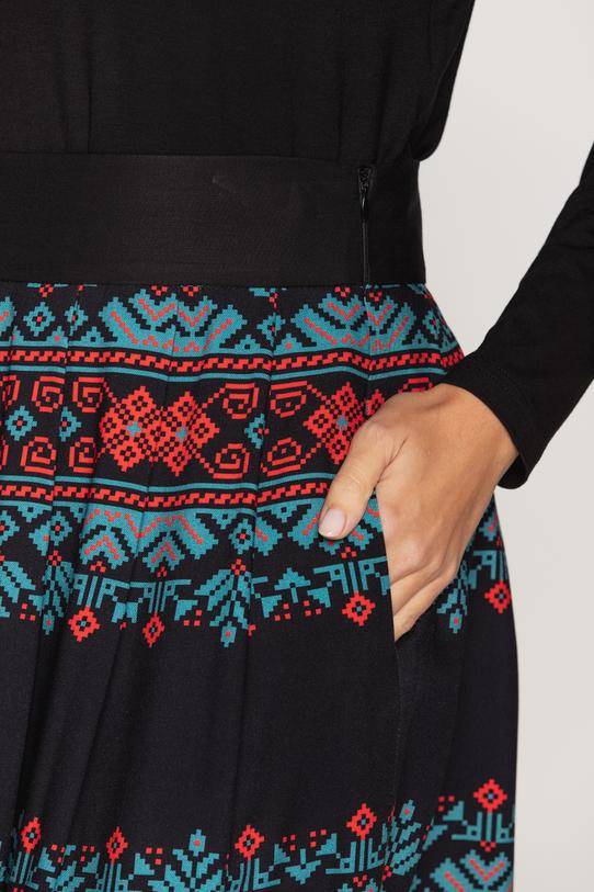 Czarna wzorzysta spódnica - 4