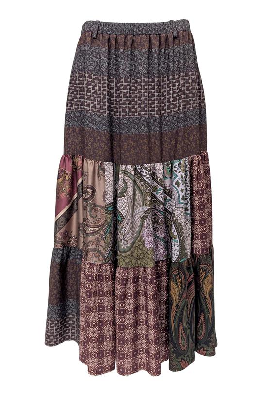 Unikatowa spódnica z wzorzystych kawałków wiskozy rozmiar 38 - 1