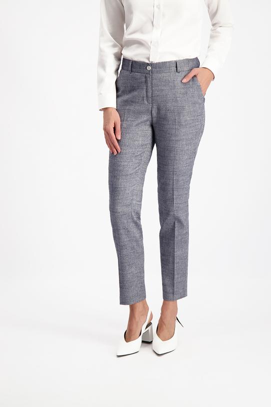 Szare melanżowe spodnie - 2