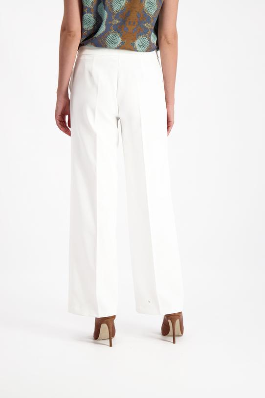 Spodnie ecru z kieszeniami - 4