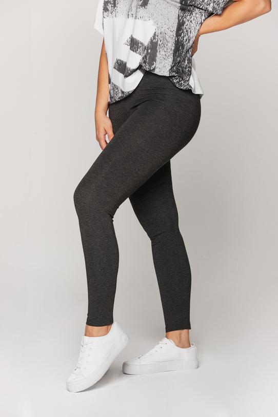 Grey melange leggings - 2