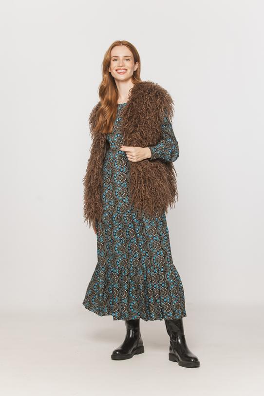 A stylish brown fur waistcoat - 1