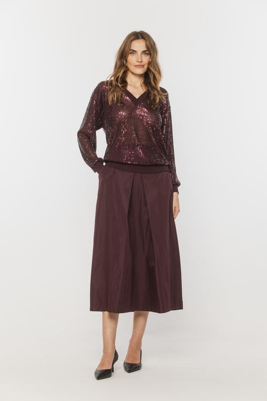 Stylowa luźna bluzka z cekinami i długim rękawem - 2