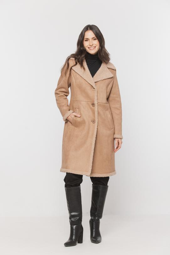 Wizualizacja Stylowy kożuszek z kołnierzem i zapięciem na guziki