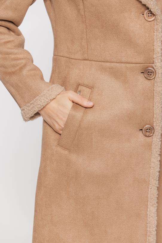 Stylowy kożuszek z kołnierzem i zapięciem na guziki - 5