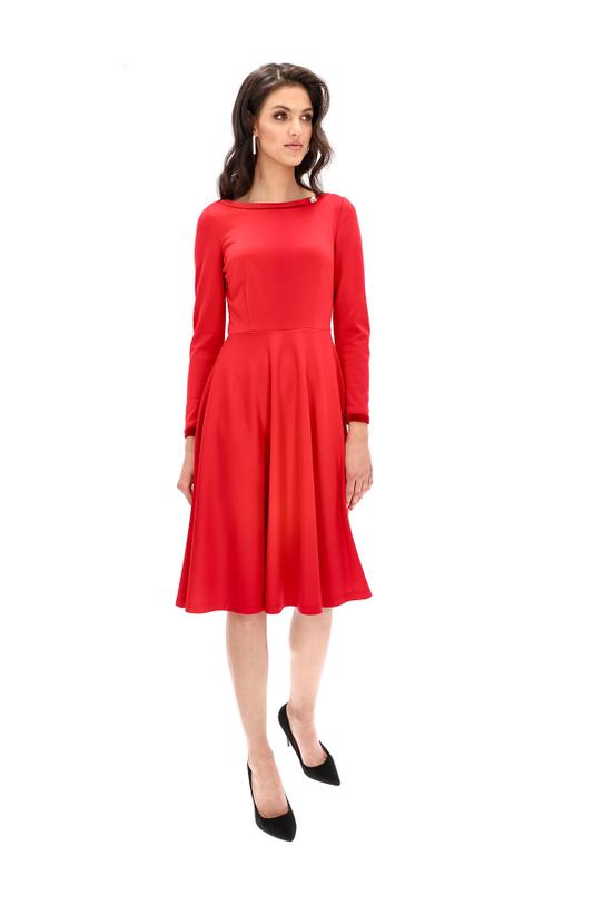 Blush dress trimmed with velvet ribbons - 1