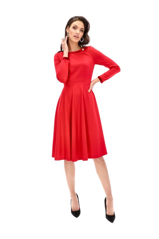 Blush dress trimmed with velvet ribbons - 4