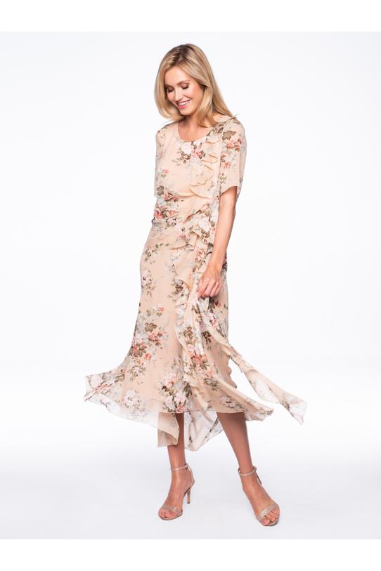 common:product-alt-prefix Asymmetrical dress with short sleeves