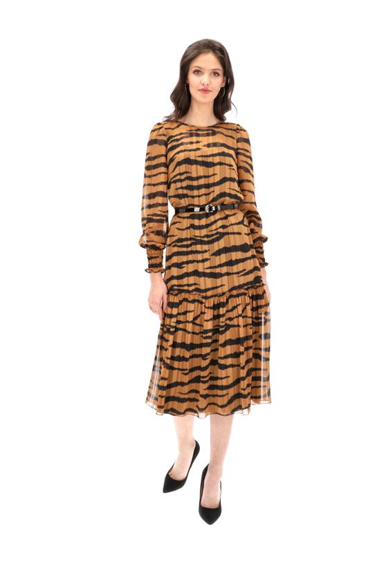 Animal print ruffle dress - 1
