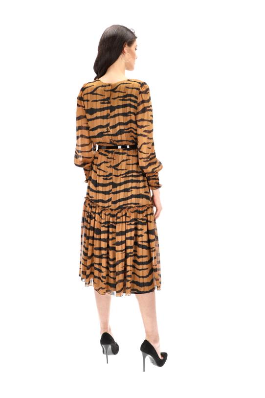 Animal print ruffle dress - 3