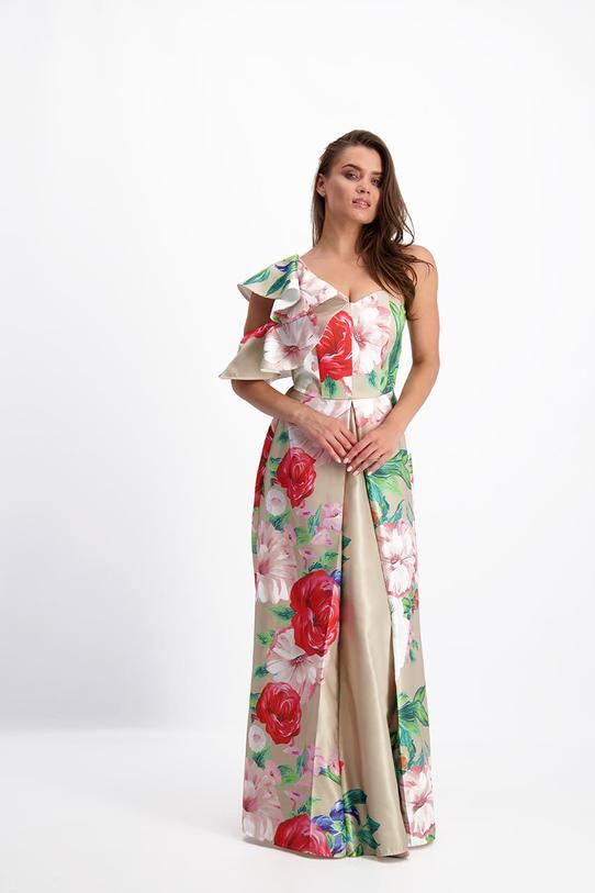 Wizytowa sukienka w kwiaty - 2