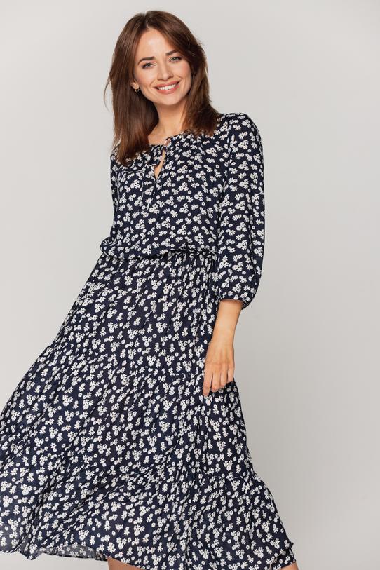 Sukienka boho z wiązaniem pod szyją