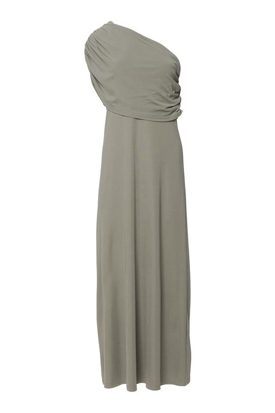 Sukienka na jedno ramię w kolorze szałwii - 1