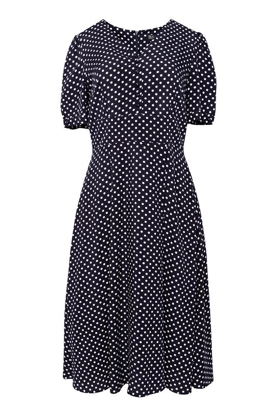 Sukienka z dopasowaną talią i  ozdobnymi guziczkami - 1