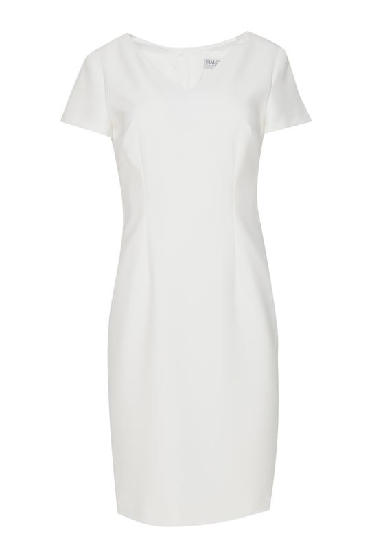 Sukienka z dekoltem V w kolorze ecru - 1