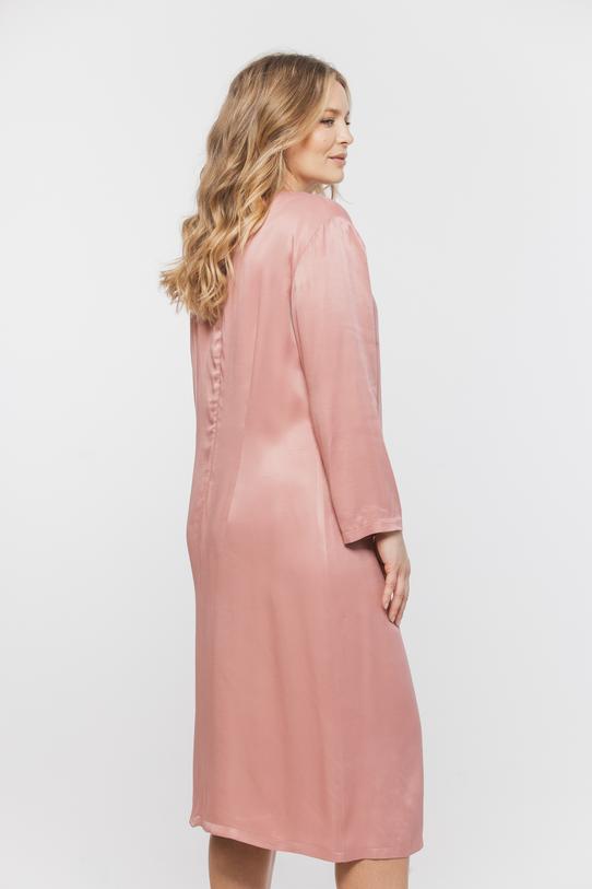 Sukienka z satynowej wiskozy z ozdobnym kwiatem - 6
