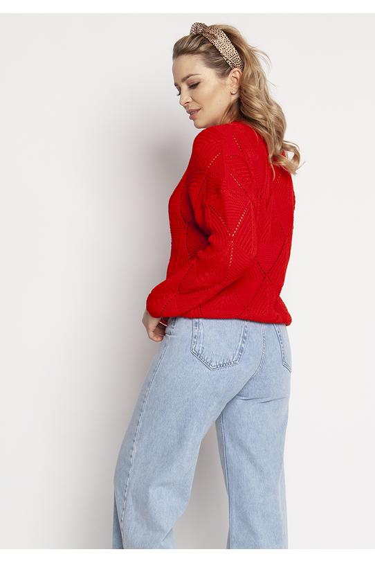 Letni czerwony sweter