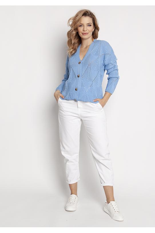 Casualowy niebieski sweter