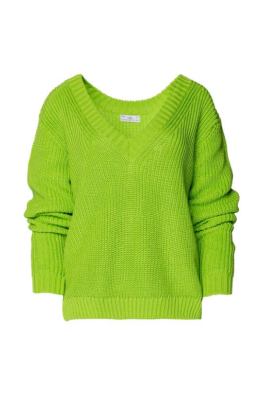 Sweter zielony w serek
