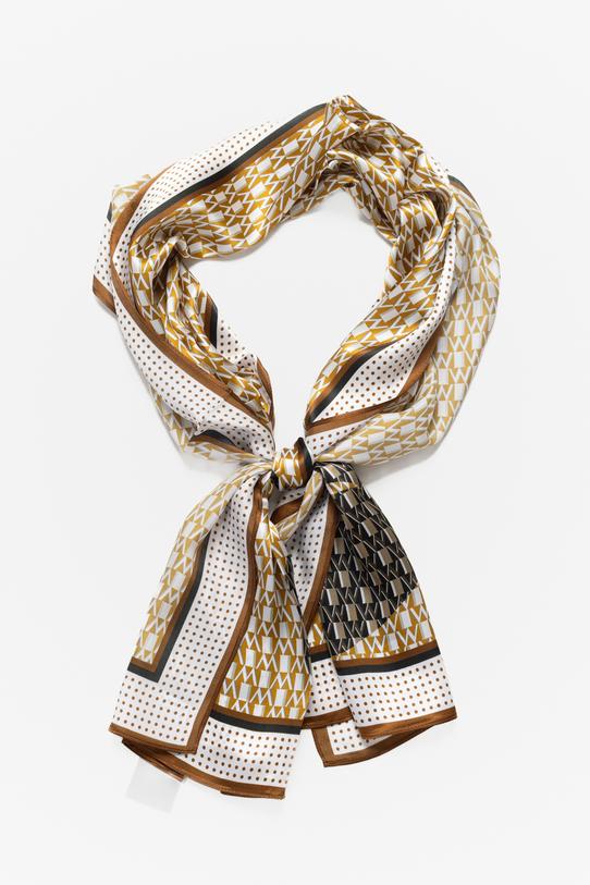 Wizualizacja Wzorzysty zwiewny szal z jedwabiu