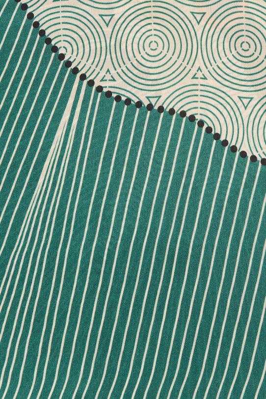 Wzorzysta apaszka w kolorze ciemnej zieleni - 1