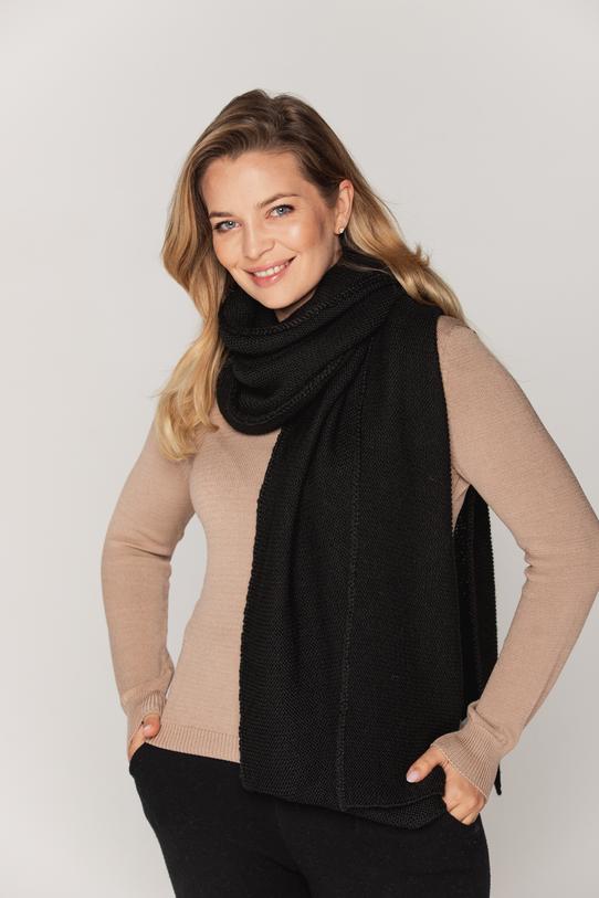 Wizualizacja Szal w kolorze czarnym