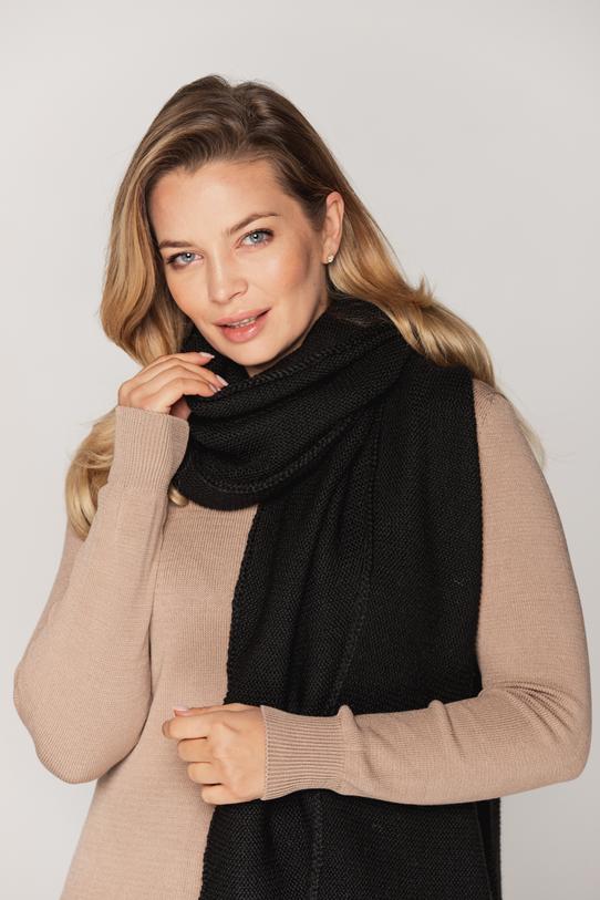 Szal w kolorze czarnym - 4