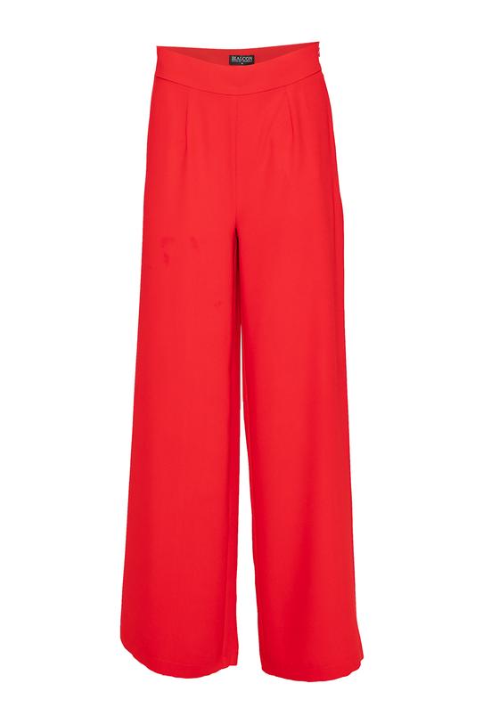 Szerokie czerwone spodnie zapinane z boku - 1