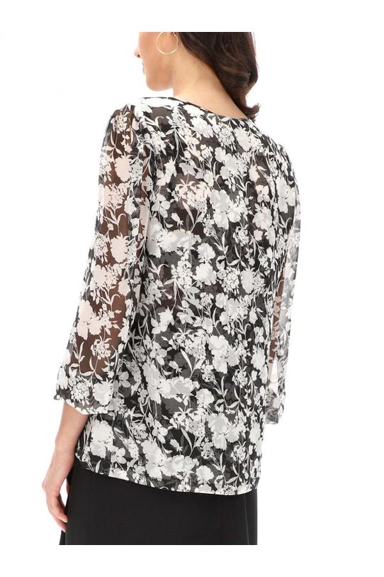 Szyfonowa bluzka zdobiona guziczkami - 3