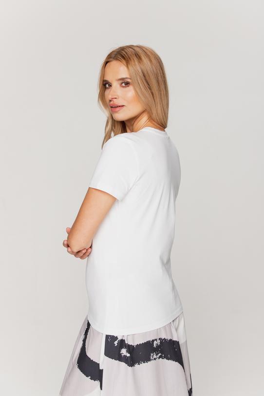 T-shirt z białej bawełny