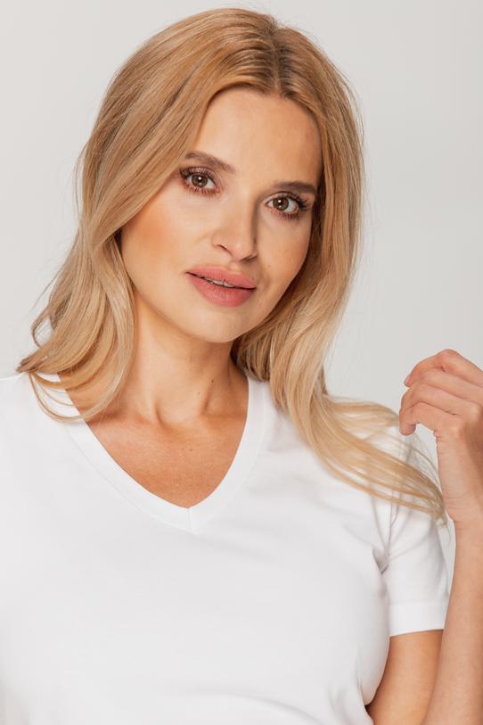 T-shirt z białej bawełny