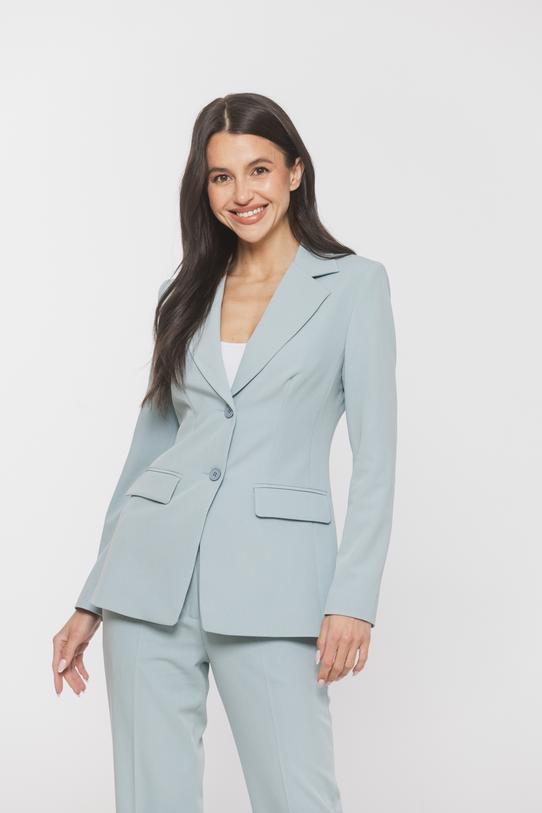 Taliowana pastelowa marynarka z delikatnymi poduszkami - 2