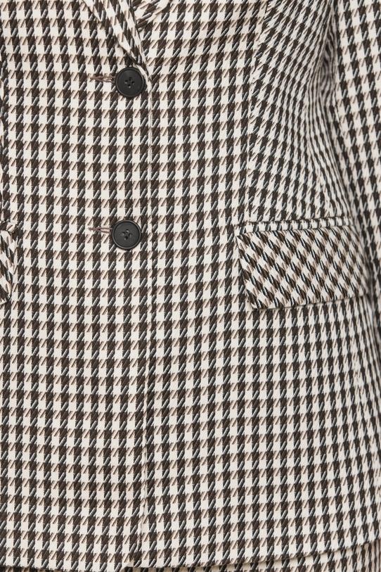 Taliowany żakiet w pepitkę z eleganckimi patkami - 5