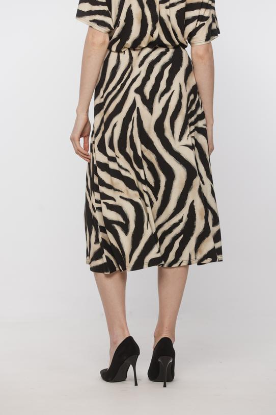 Trapezowa dzianinowa spódnica w zwierzęcy wzór - 3