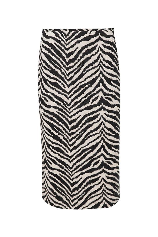 Prosta spódnica z grubej mięsistej dzianiny o wzorze zebry - 1