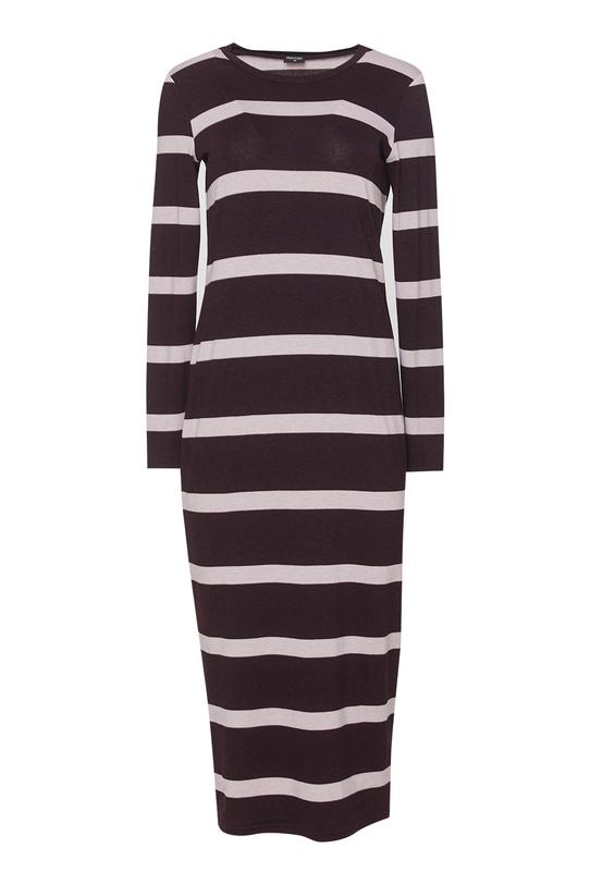 Tubowa sukienka w paski z dzianiny wiskozowej - 1