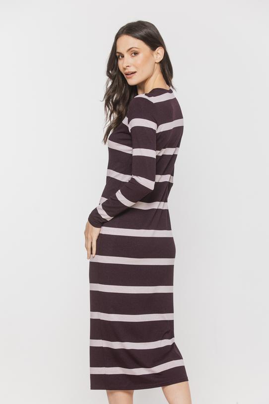Tubowa sukienka w paski z dzianiny wiskozowej - 3