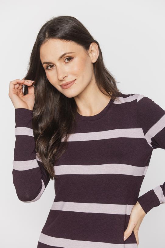 Tubowa sukienka w paski z dzianiny wiskozowej - 4