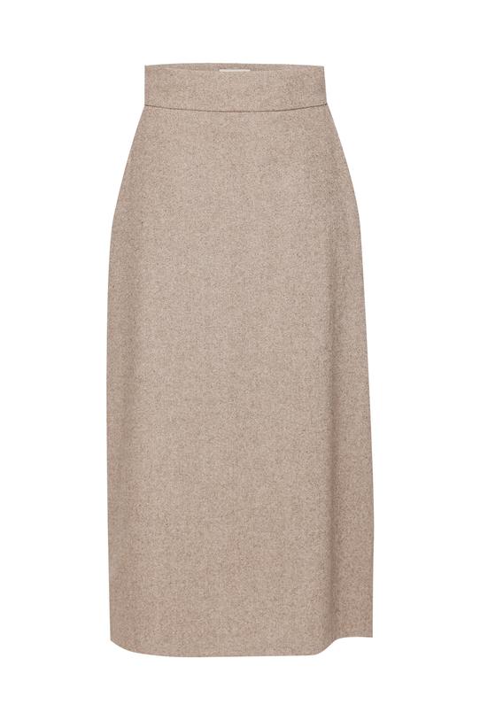 Wełniana spódnica o trapezowym fasonie z kieszeniami - 1