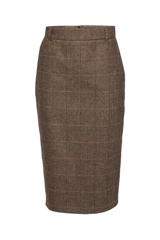 Wool skirt with side pockets and fly - 1