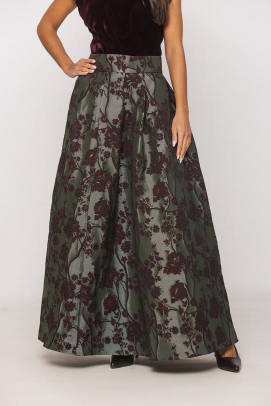 Wieczorowa spódnica z eleganckiego żakardu - 1