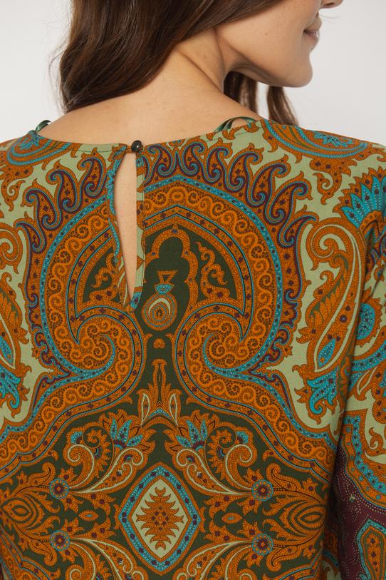 Wiskozowa lekka sukienka w jesiennych kolorach - 4