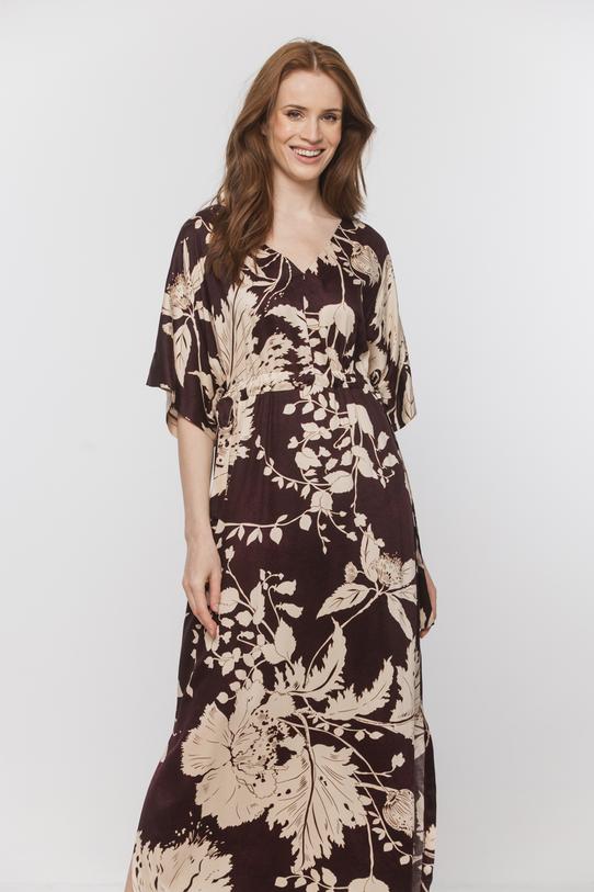 Wiskozowa letnia sukienka z kimonowym rękawem - 2