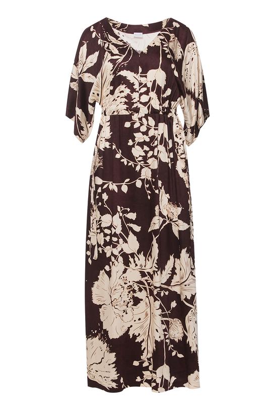 Wiskozowa letnia sukienka z kimonowym rękawem - 1