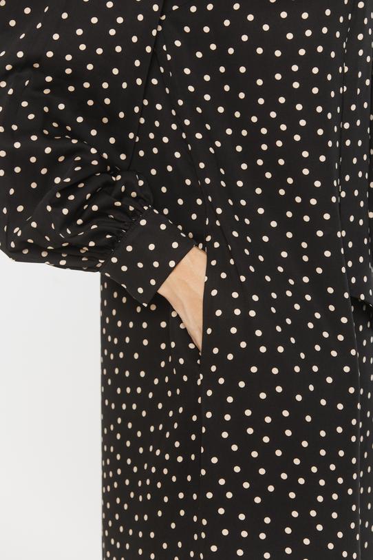 Wiskozowa prosta sukienka z długim rękawem i wiązaniem - 5