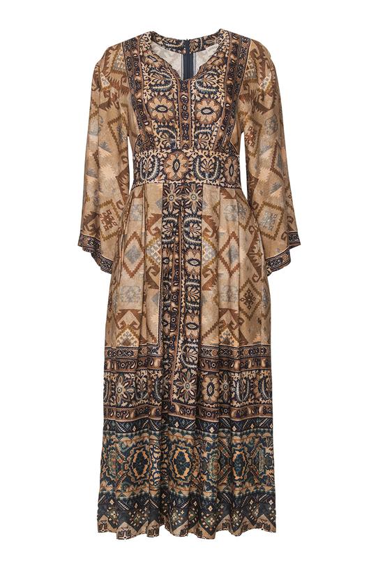 Wiskozowa sukienka boho z zaznaczoną talią - 1